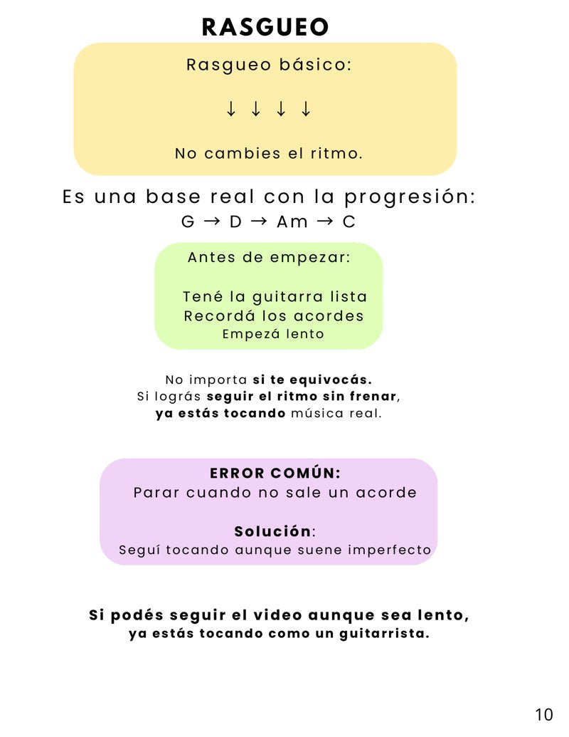Página de rasgueo